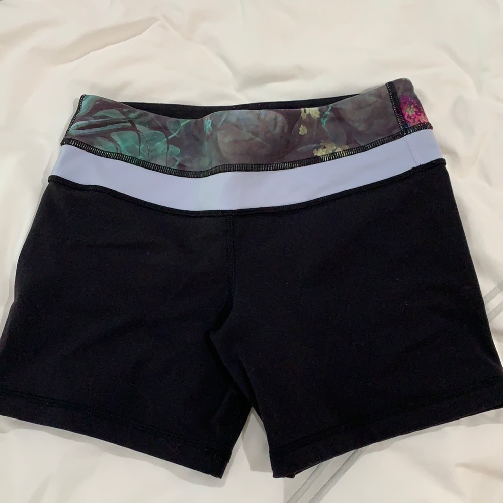 Black Lulu Lemon Booty Shorts